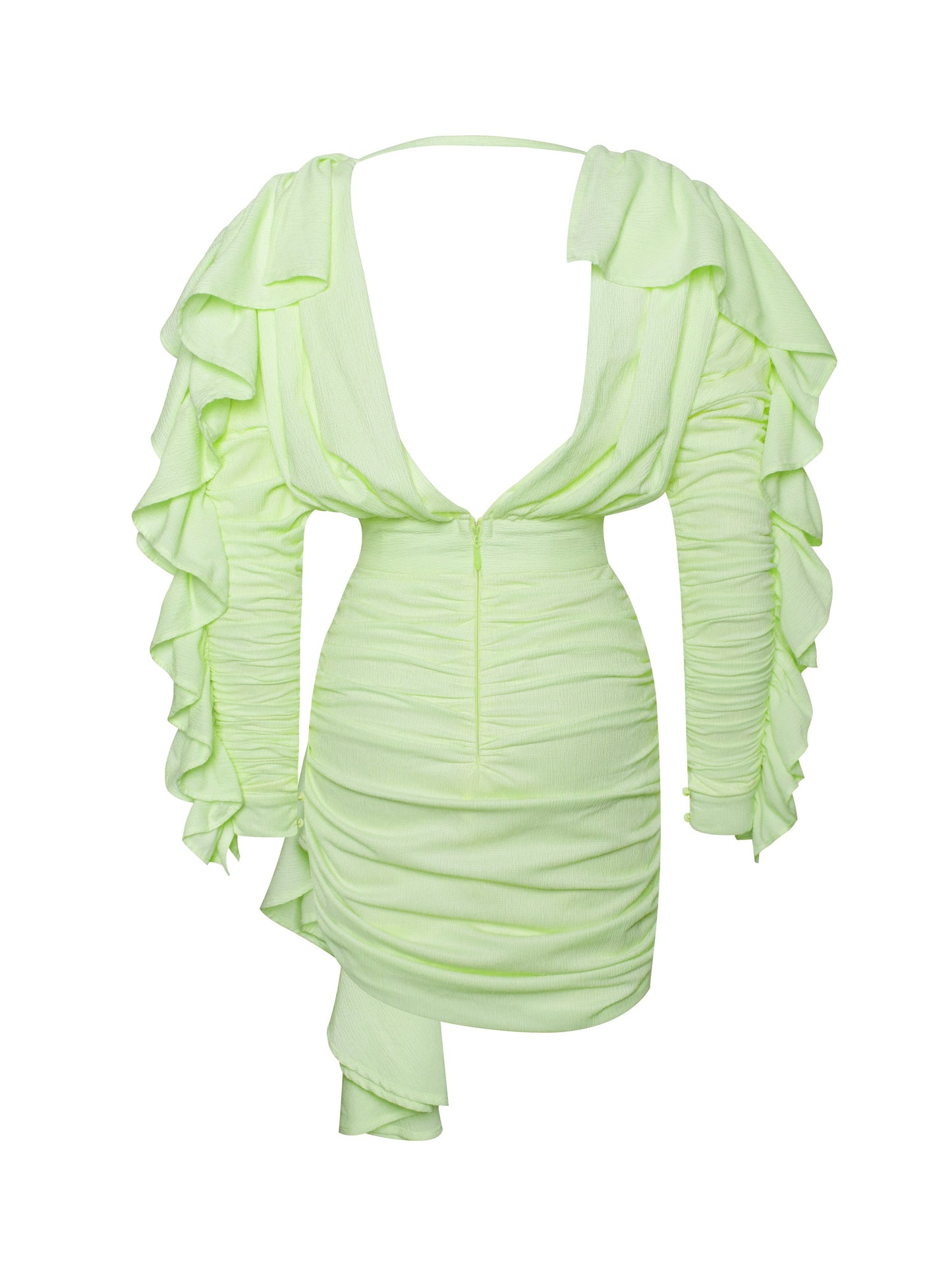 Kimora Ruffle Dress - Lime