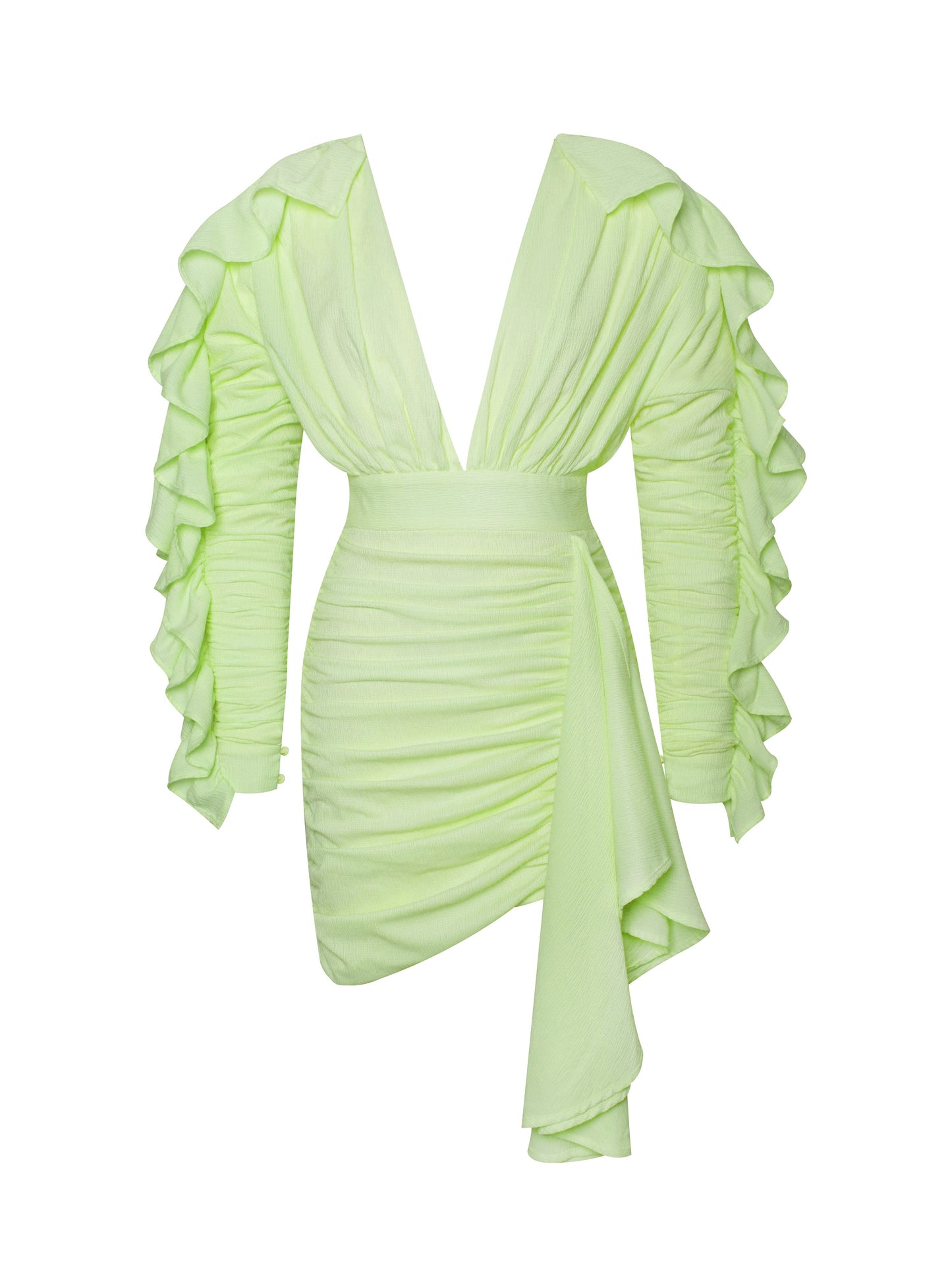 Kimora Ruffle Dress - Lime