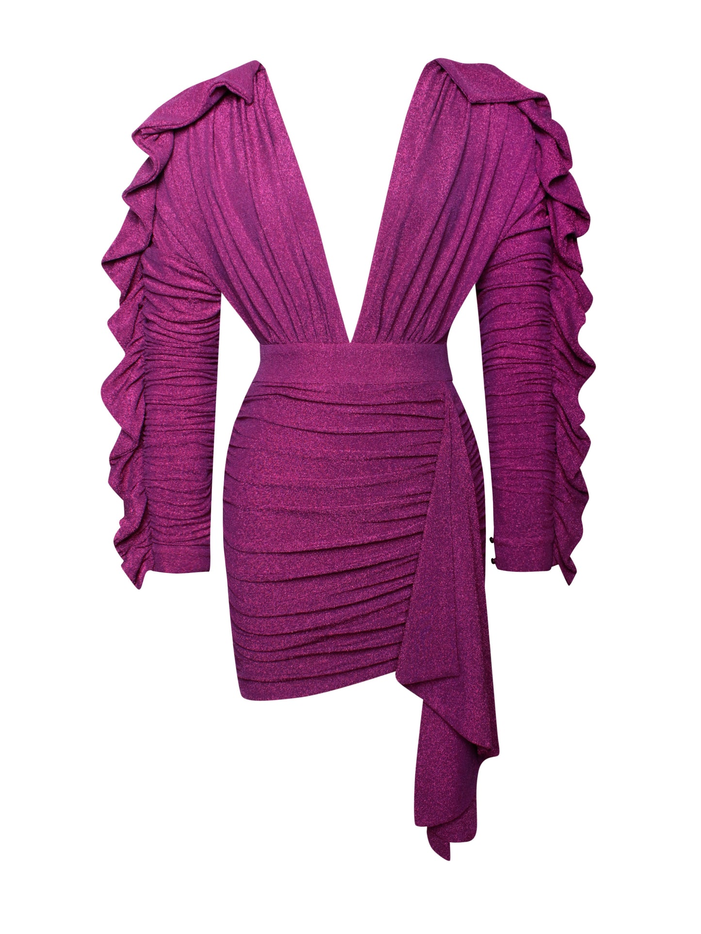 Kimora Ruffle Dress - Fuchsia